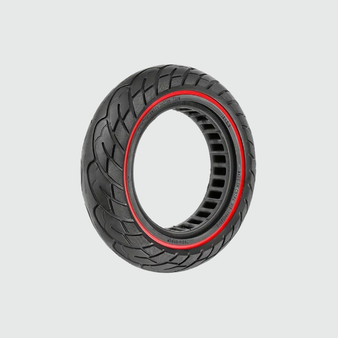 Electric Scooter 10x2.5 Inch Rubber Tyre Puncture Proof Durable Solid Tire For Max G30 Red