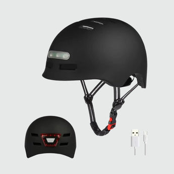 Adult City Bike Helmet with Tail LED Light - Inner City Scooters - Accessories ireland