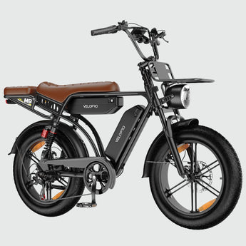 Velopro M9 Electric Bike in black, front three-quarter view - Inner City Scooters Dublin