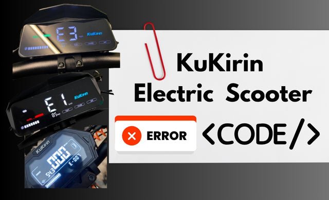 Codes d'erreur des trottinettes électriques KuKirin - Guide modèle par ...